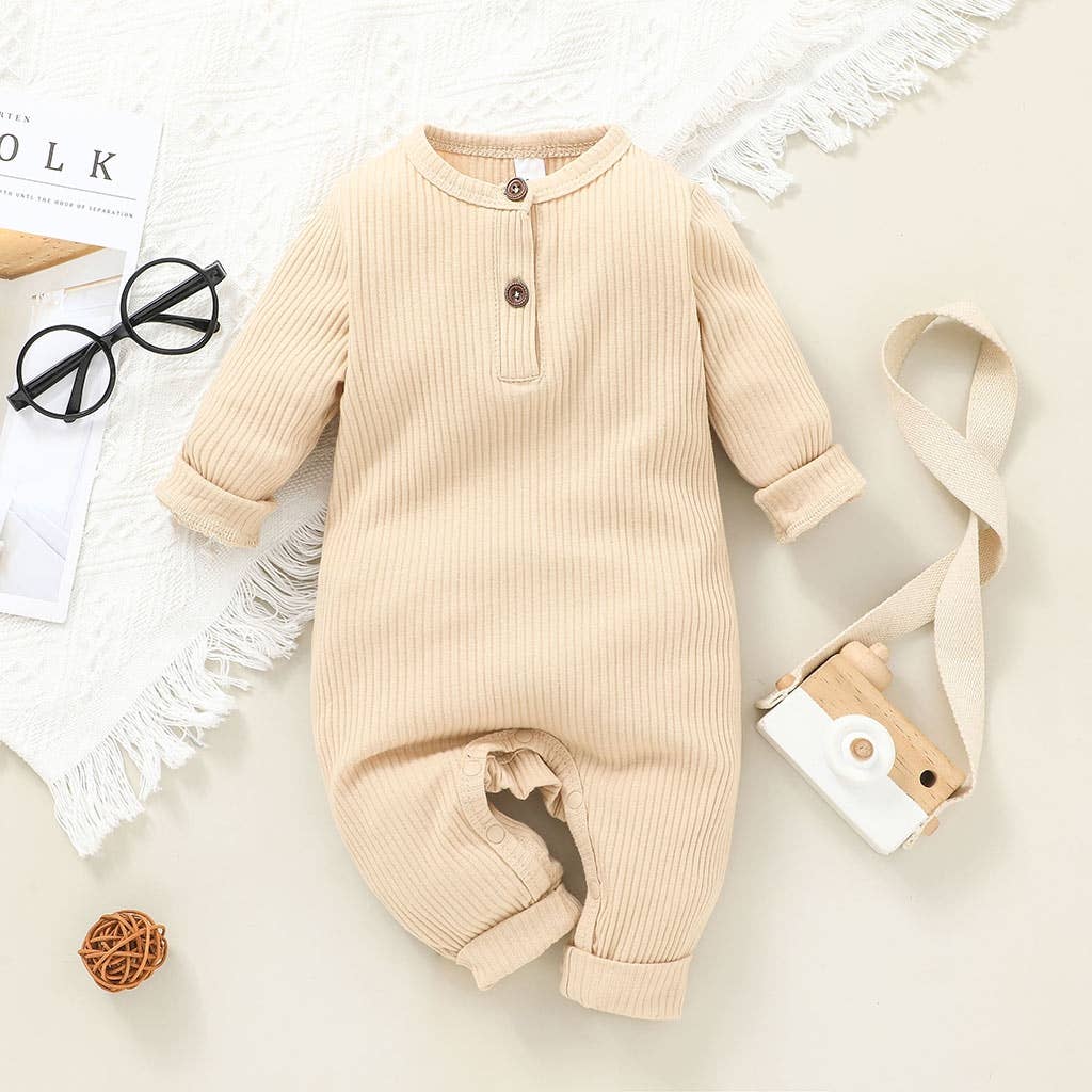 One Piece Ribbed Cotton Jumpsuit