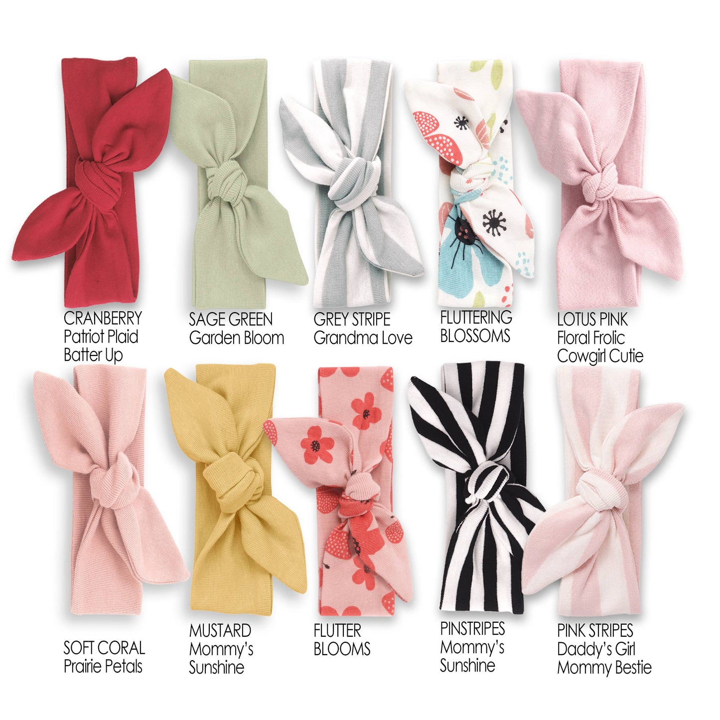 Baby Girl Headbands – Adjustable One Size