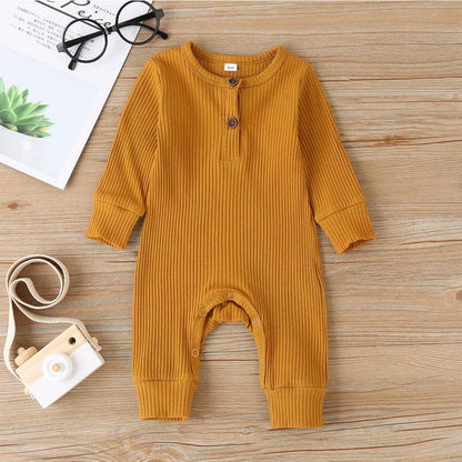 One Piece Ribbed Cotton Jumpsuit