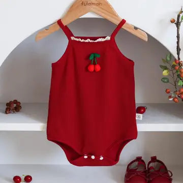 Cherry Lace Romper
