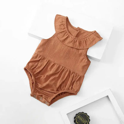 Baby Girl Romper- Rust