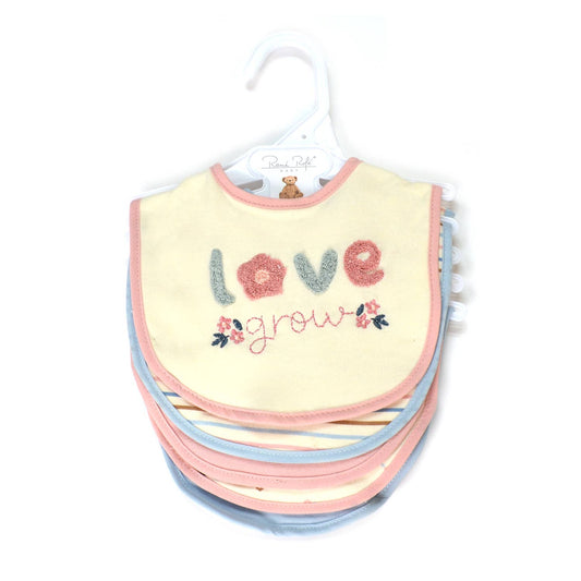Love Grows 5 Pack Bib Set