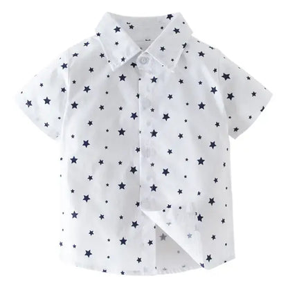 Cotton Button-Down Short-Sleeve Dress Shirt
