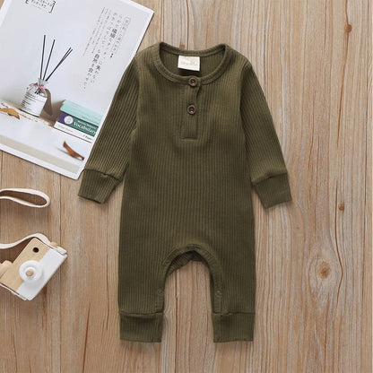 One Piece Ribbed Cotton Jumpsuit