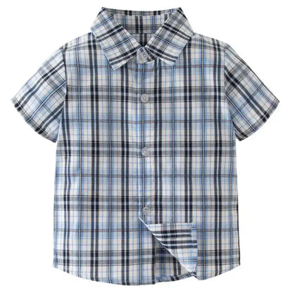 Cotton Button-Down Short-Sleeve Dress Shirt