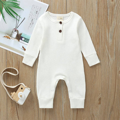 One Piece Ribbed Cotton Jumpsuit