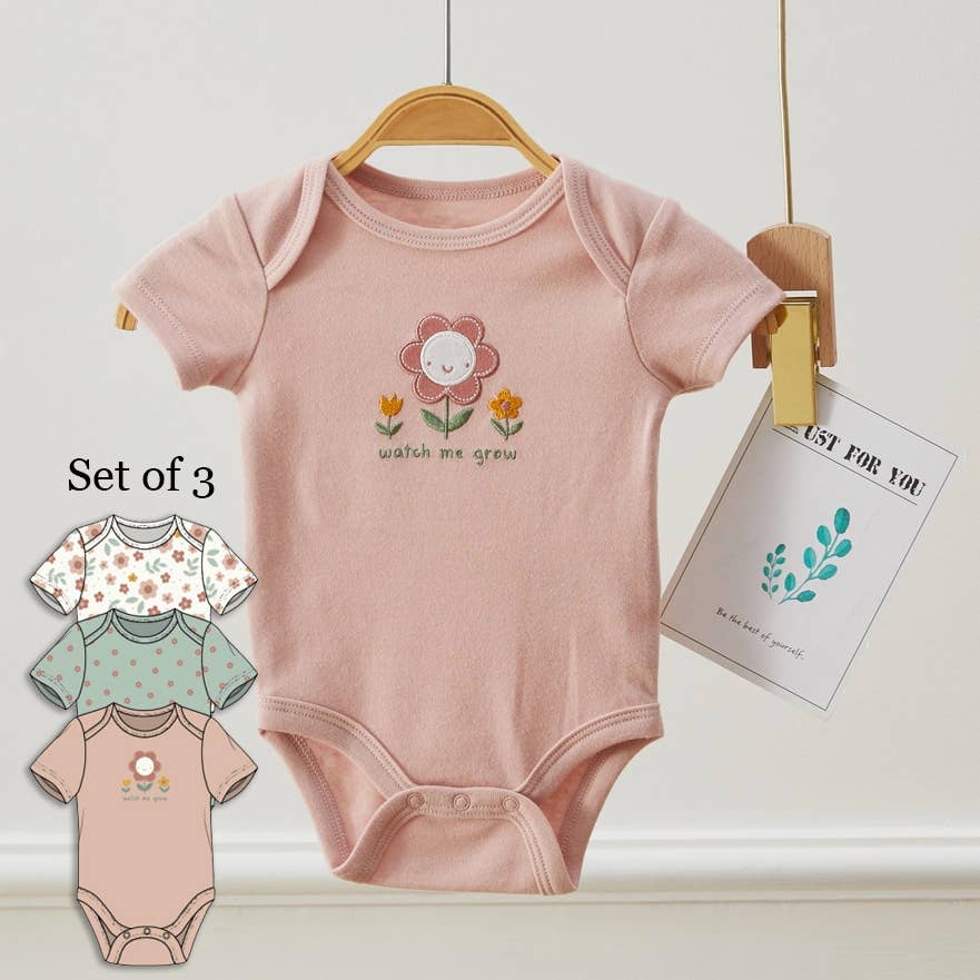 Watch Me Grow 3 Piece Onesie Set