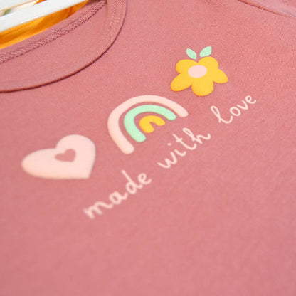 Made With Love Rainbow 3 Piece Onesie Set