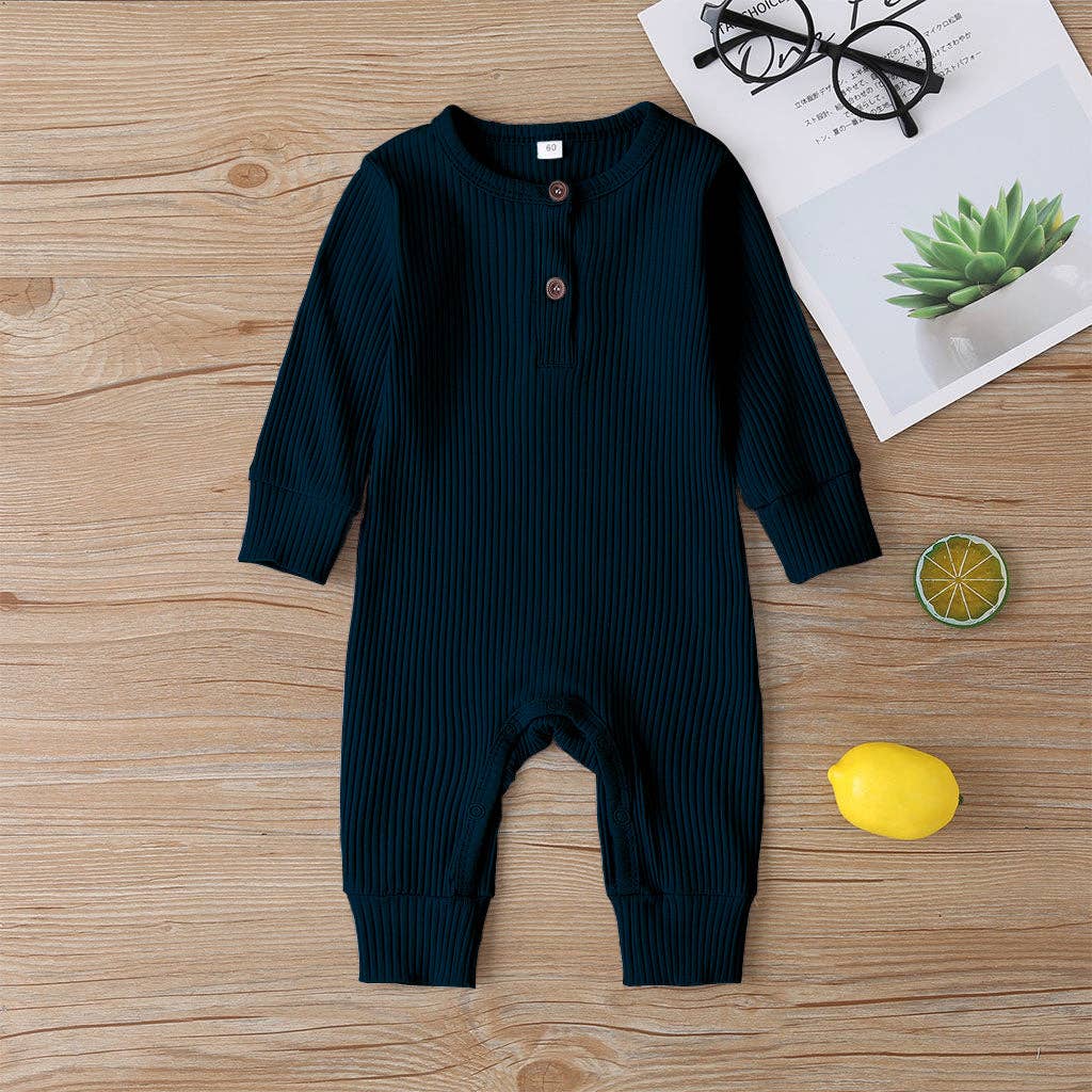 One Piece Ribbed Cotton Jumpsuit