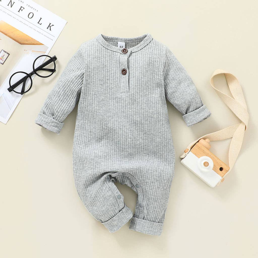 One Piece Ribbed Cotton Jumpsuit