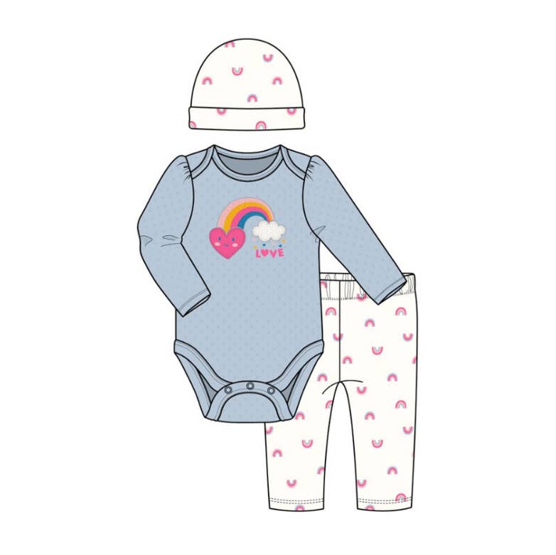Rainbow Magic 3 Piece Onesie Set