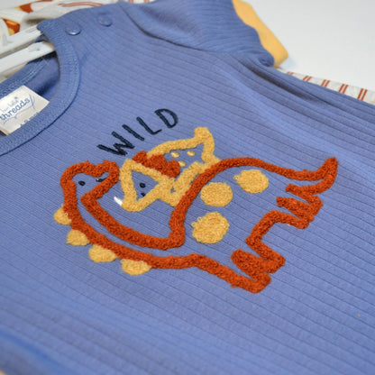 Wild Dinosaur 3 Piece Onesie Set
