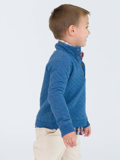 Quilted Quarter Snap Sweatshirt
