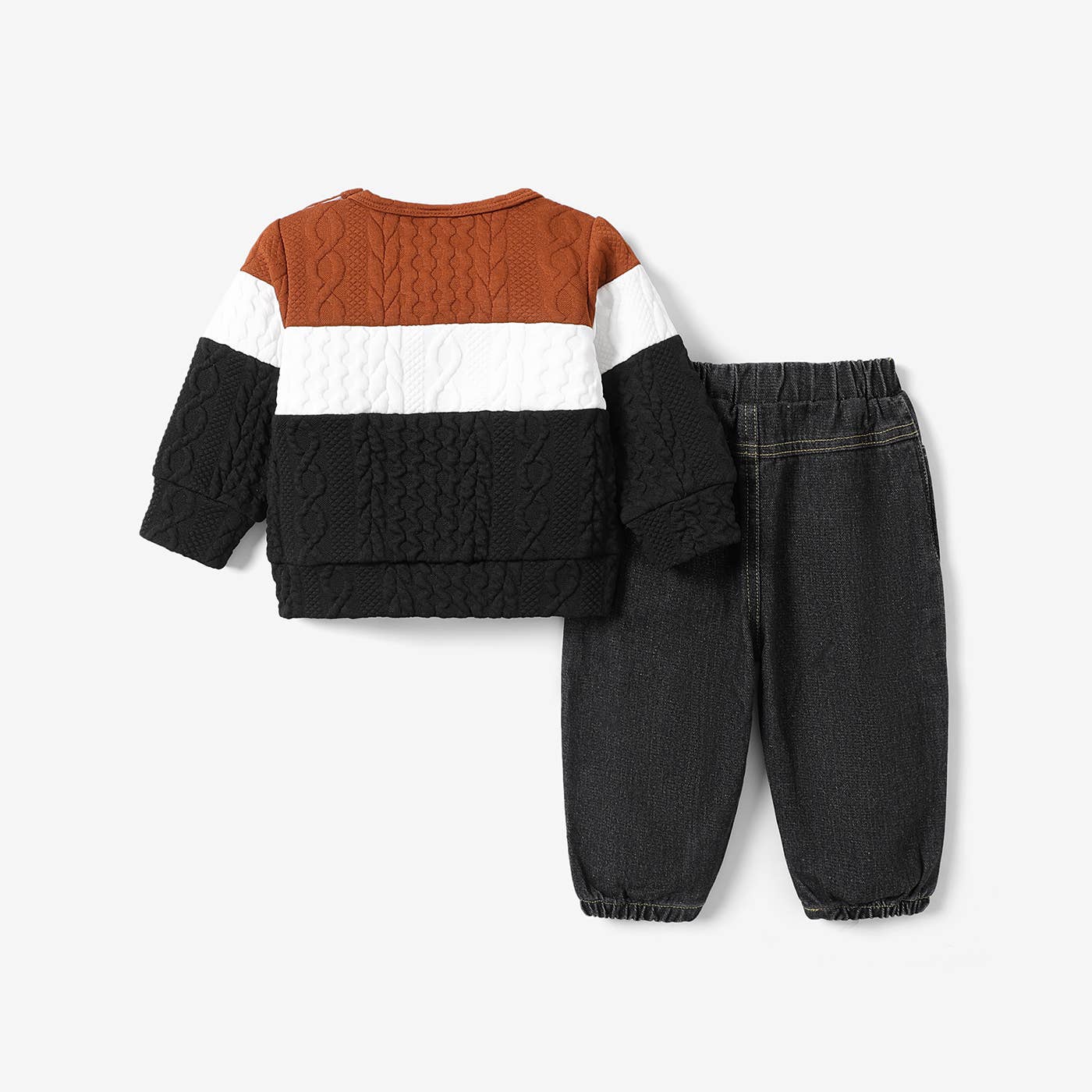 Baby Boy 2-Piece Cotton Jeans & Colorblock Sweatshirt