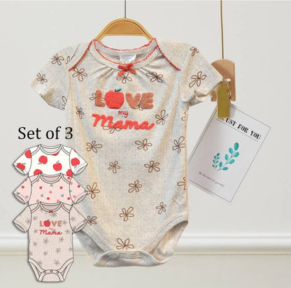 Love My Mama Embroidery Onesie Set