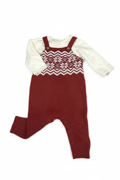 Cloud island Harvest Knit Baby Overall Set
