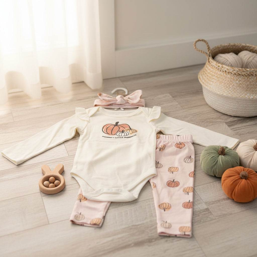 Lila & Jack Pumpkin Cuddle Cutie Three-Piece Set