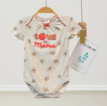 Love My Mama Embroidery Onesie Set