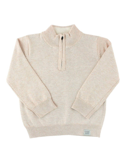 Oatmeal Quarter-Zip Sweater