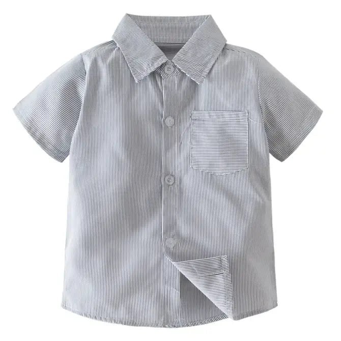 Cotton Button-Down Short-Sleeve Dress Shirt