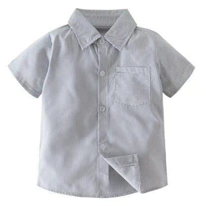 Cotton Button-Down Short-Sleeve Dress Shirt