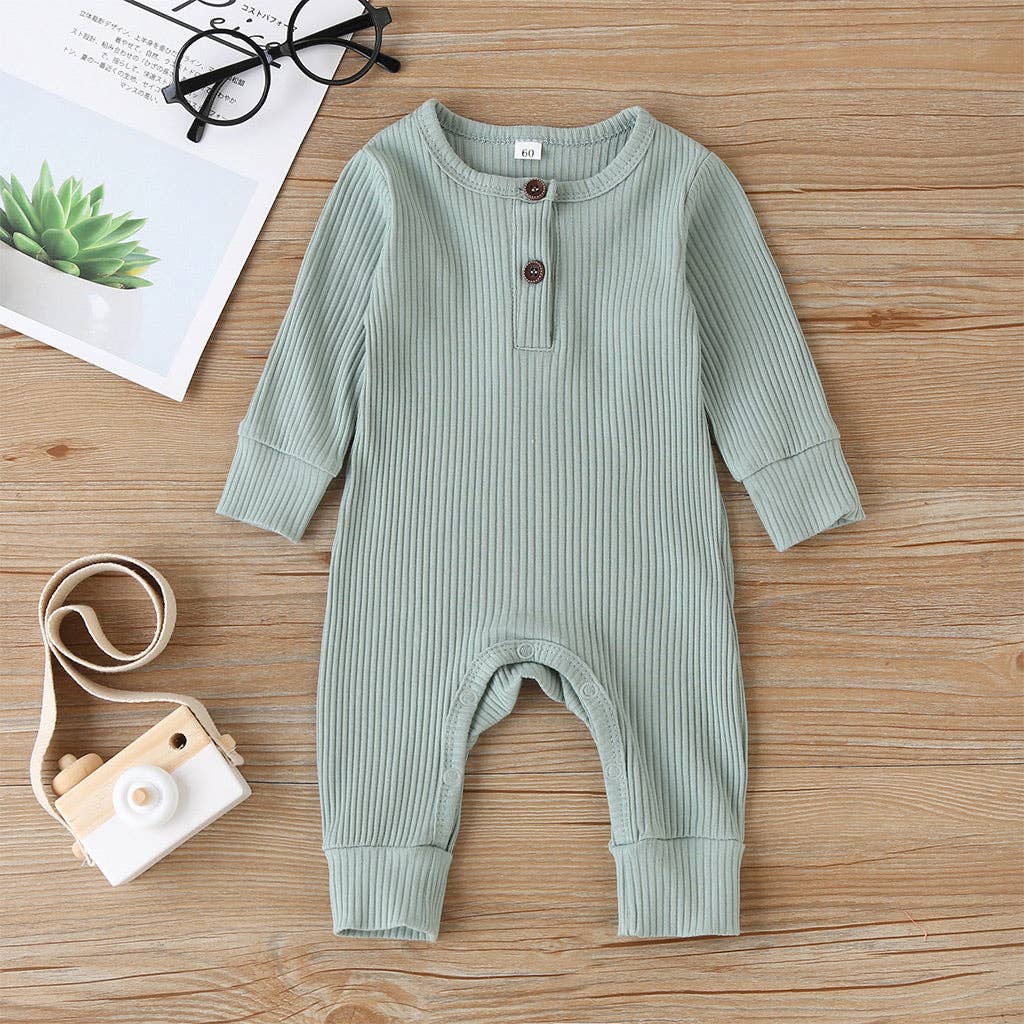 One Piece Ribbed Cotton Jumpsuit