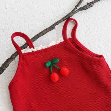 Cherry Lace Romper
