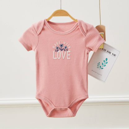 Made With Love Flower 3 Piece Onesie Set