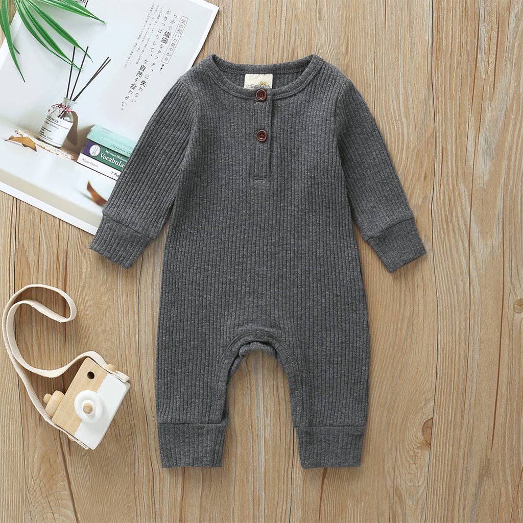 One Piece Ribbed Cotton Jumpsuit