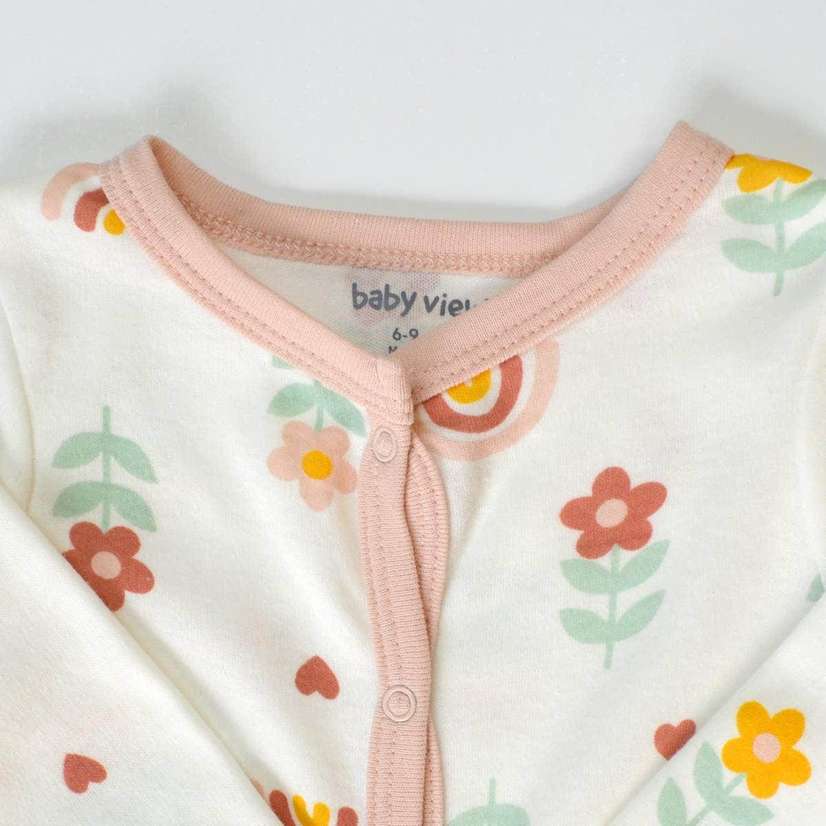 Rainbow Daisy & Flowers Footie Pajamas