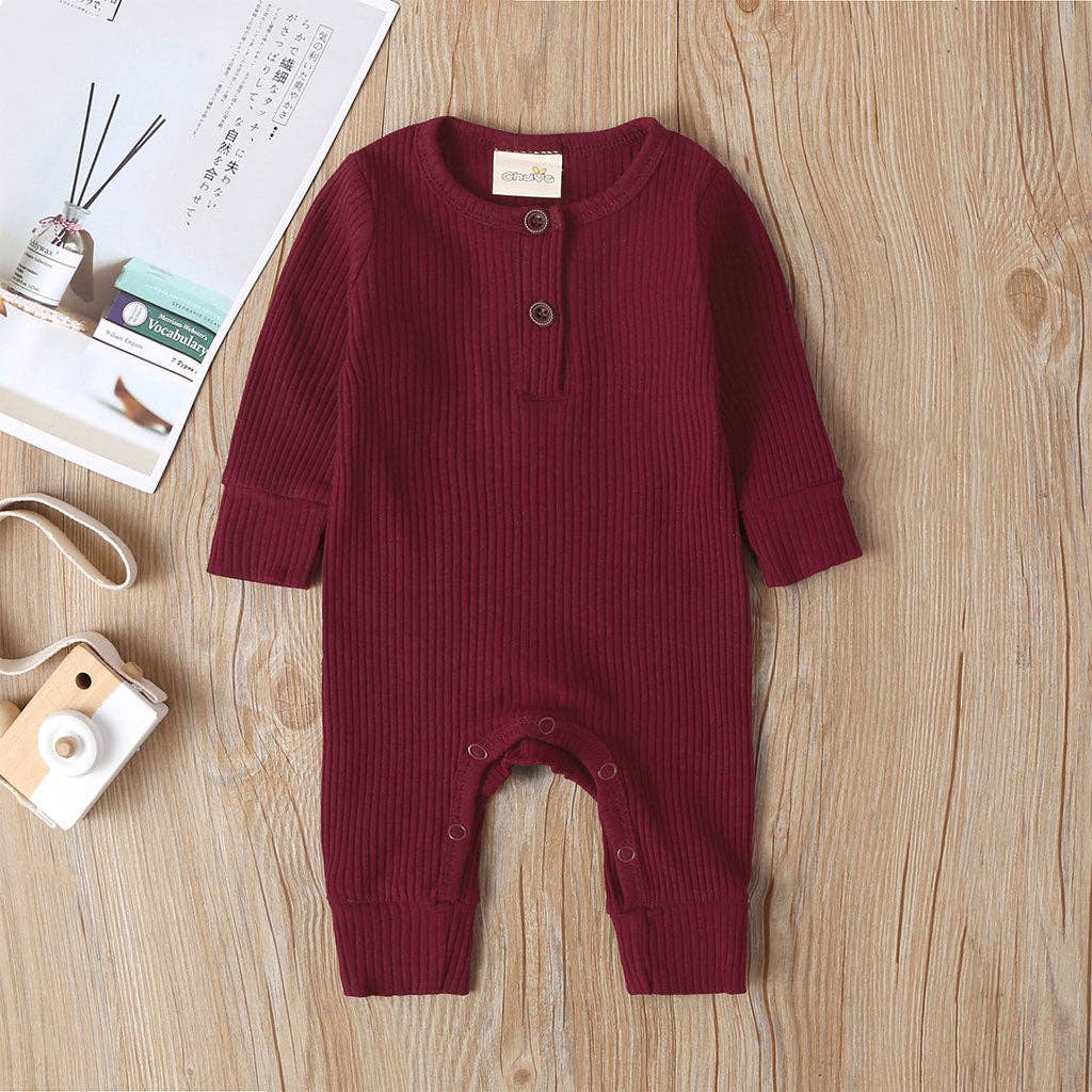 One Piece Ribbed Cotton Jumpsuit
