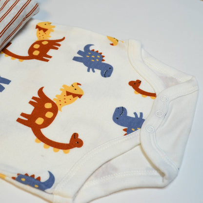 Wild Dinosaur 3 Piece Onesie Set