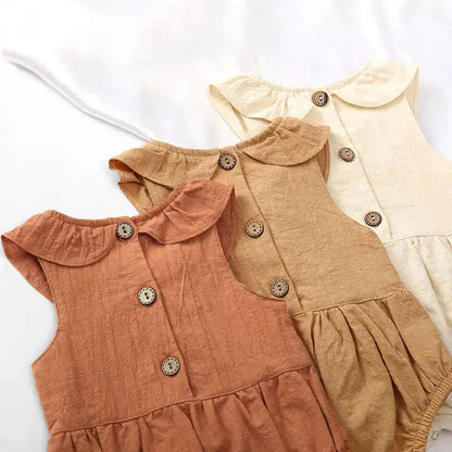 Baby Girl Romper- Rust