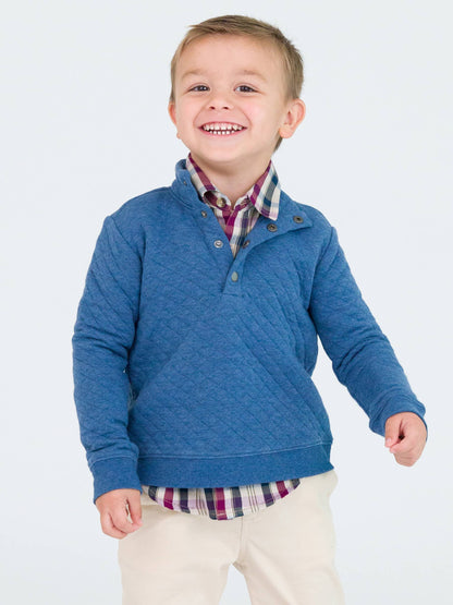 Quilted Quarter Snap Sweatshirt