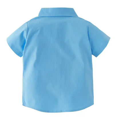 Cotton Button-Down Short-Sleeve Dress Shirt