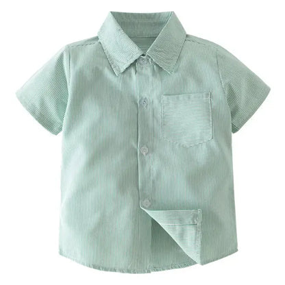 Cotton Button-Down Short-Sleeve Dress Shirt